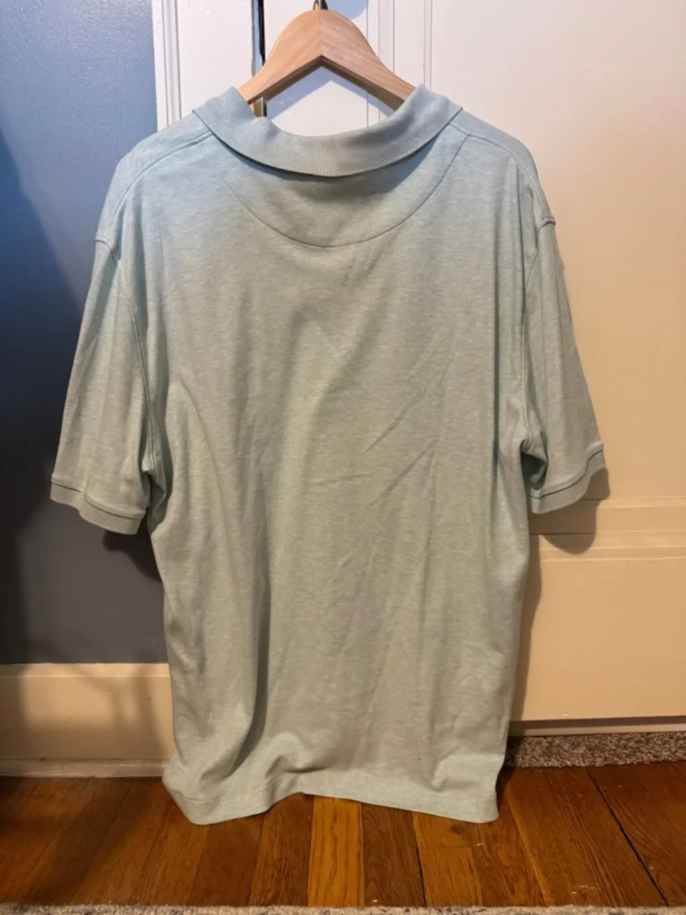 Banana Republic soft blue polo shirt